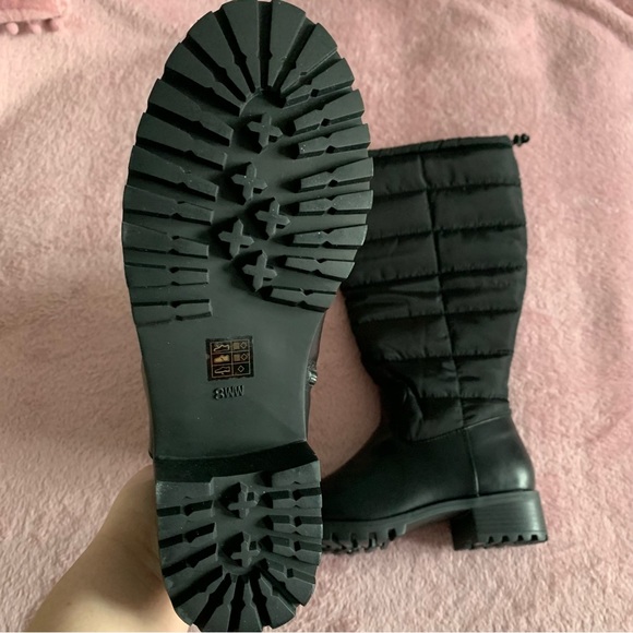 NWT Pennington Wide Width Black Quilted Riding Boots 8WW - Picture 4 of 9